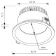 Downlight LED Redondo empotrar 135mm Blanco 12W